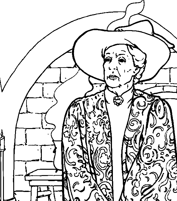coloriage la directrice minerva mac gonagall